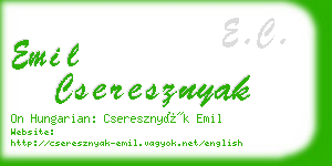 emil cseresznyak business card